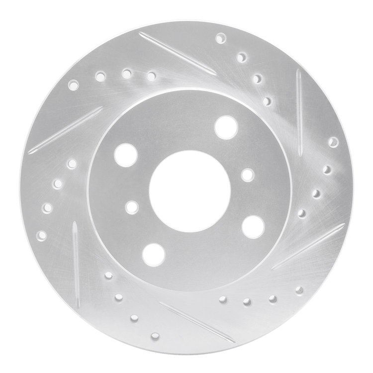 631-76049R Drilled/Slotted Brake Rotor [Silver], 1991-1999 Lexus/Toyota/Scion, Position: Front Right