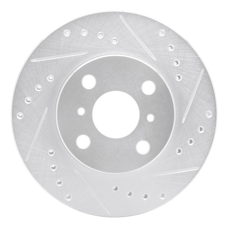 631-76050R Drilled/Slotted Brake Rotor [Silver], 1992-1995 Lexus/Toyota/Scion, Position: Front Right