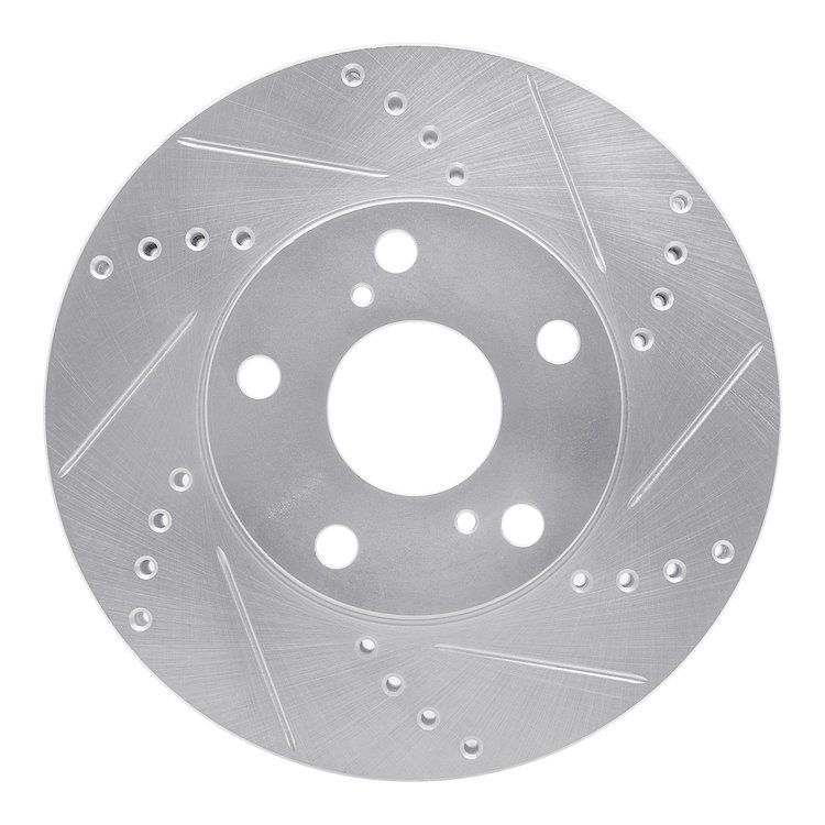 631-76052R Drilled/Slotted Brake Rotor [Silver], 1992-2006 Lexus/Toyota/Scion, Position: Front Right