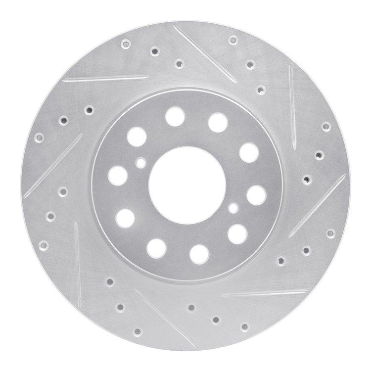 631-76058R Drilled/Slotted Brake Rotor [Silver], 1992-1995 Lexus/Toyota/Scion, Position: Rear Right