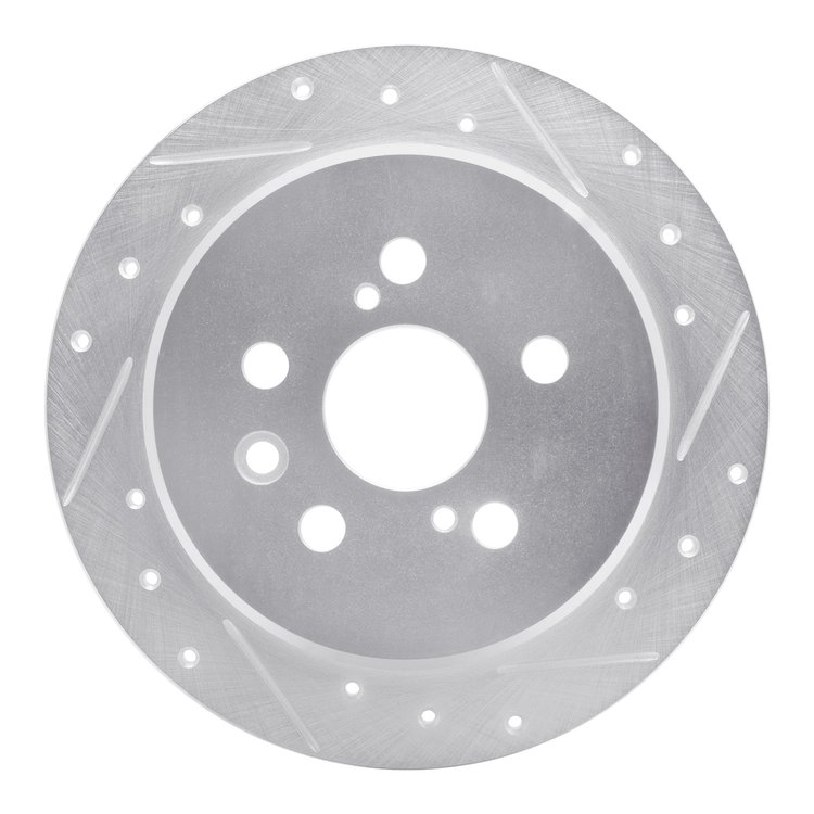 631-76060R Drilled/Slotted Brake Rotor [Silver], 1994-1995 Lexus/Toyota/Scion, Position: Rear Right