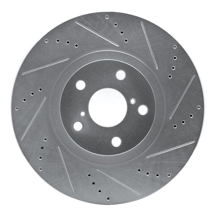 631-76063D Drilled/Slotted Brake Rotor [Silver], 1993-1998 Lexus/Toyota/Scion, Position: Right Front