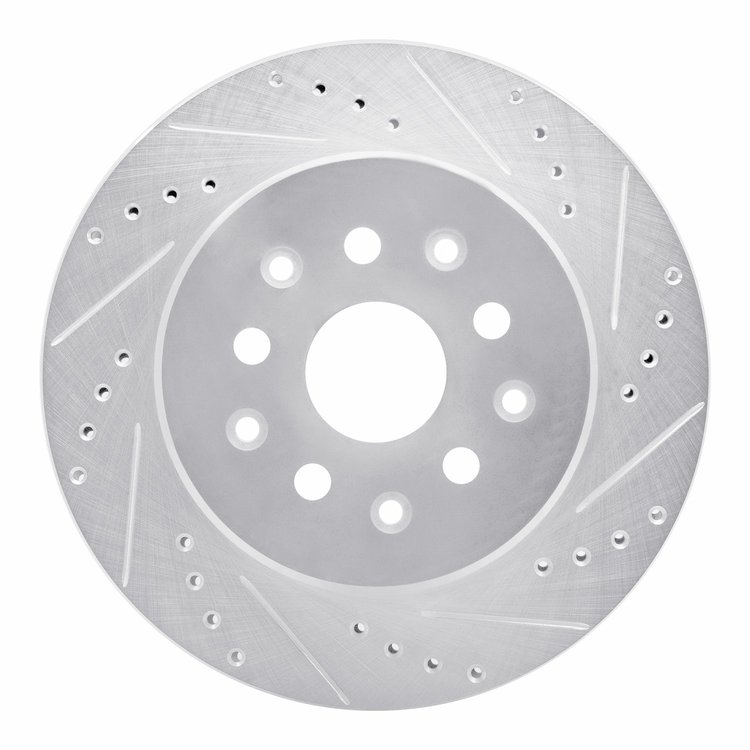 631-76064R Drilled/Slotted Brake Rotor [Silver], 1993-1998 Lexus/Toyota/Scion, Position: Rear Right