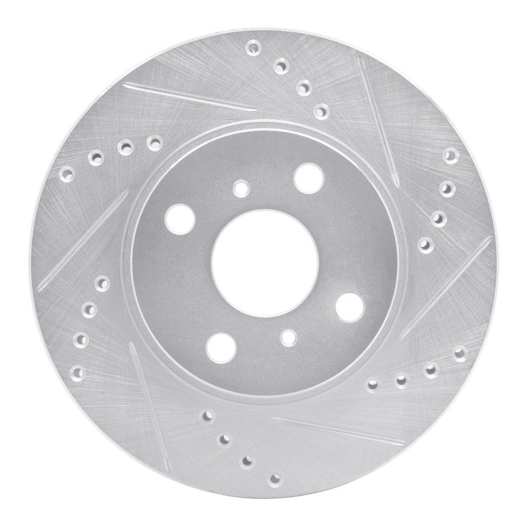 631-76078R Drilled/Slotted Brake Rotor [Silver], 2006-2019 Lexus/Toyota/Scion, Position: Front Right