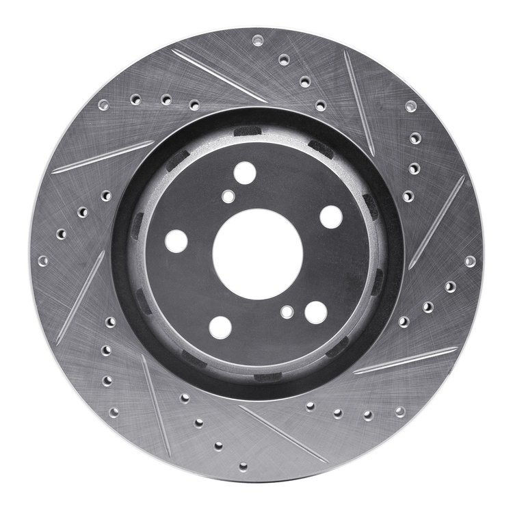 631-76085R Drilled/Slotted Brake Rotor [Silver], 2009-2015 Lexus/Toyota/Scion, Position: Front Right