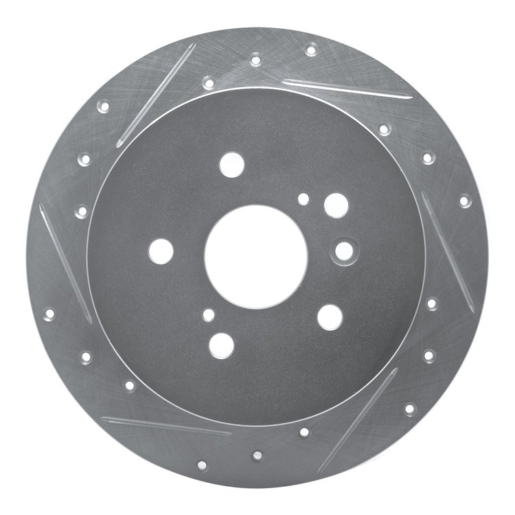 631-76086L Drilled/Slotted Brake Rotor [Silver], 2009-2015 Lexus/Toyota/Scion, Position: Rear Left
