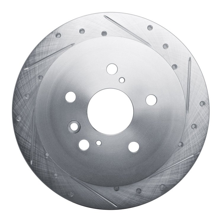 631-76086R Drilled/Slotted Brake Rotor [Silver], 2009-2015 Lexus/Toyota/Scion, Position: Rear Right