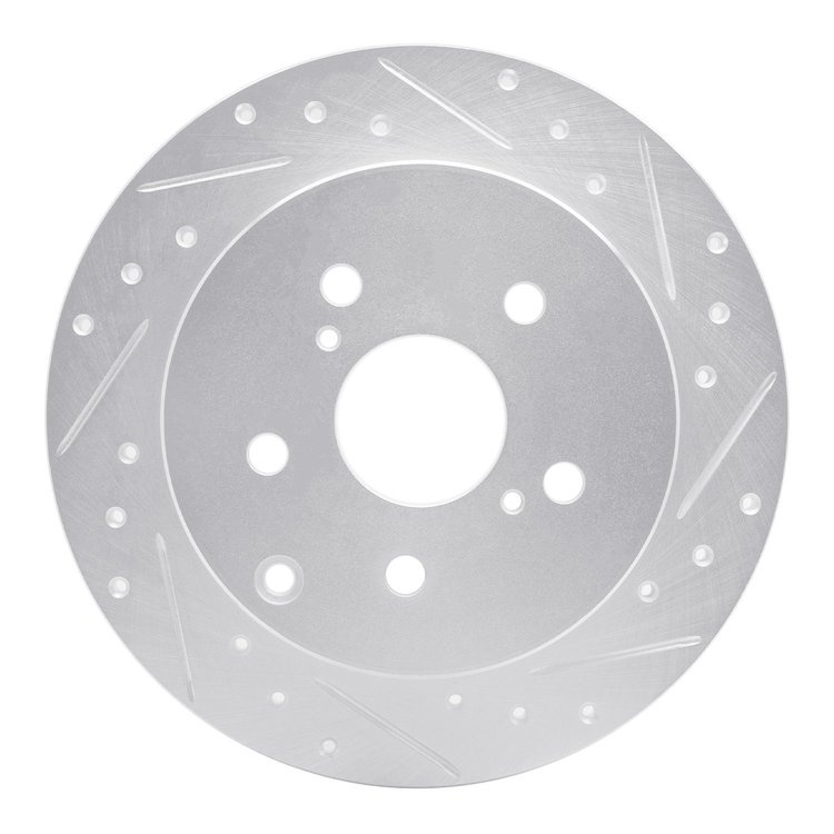 631-76089R Drilled/Slotted Brake Rotor [Silver], 2012-2020 Lexus/Toyota/Scion, Position: Rear Right