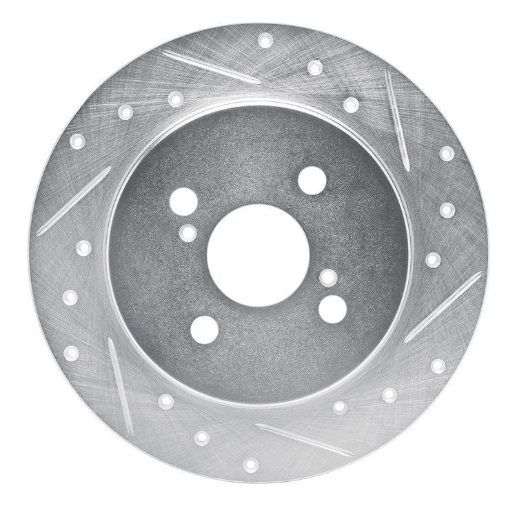 631-76090R Drilled/Slotted Brake Rotor [Silver], 2012-2018 Lexus/Toyota/Scion, Position: Rear Right