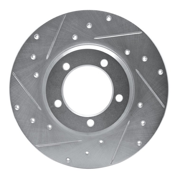 631-76092L Drilled/Slotted Brake Rotor [Silver], 1975-1983 Lexus/Toyota/Scion, Position: Front Left