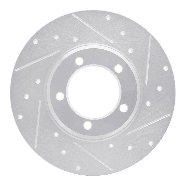 631-76092R Drilled/Slotted Brake Rotor [Silver], 1975-1983 Lexus/Toyota/Scion, Position: Front Right