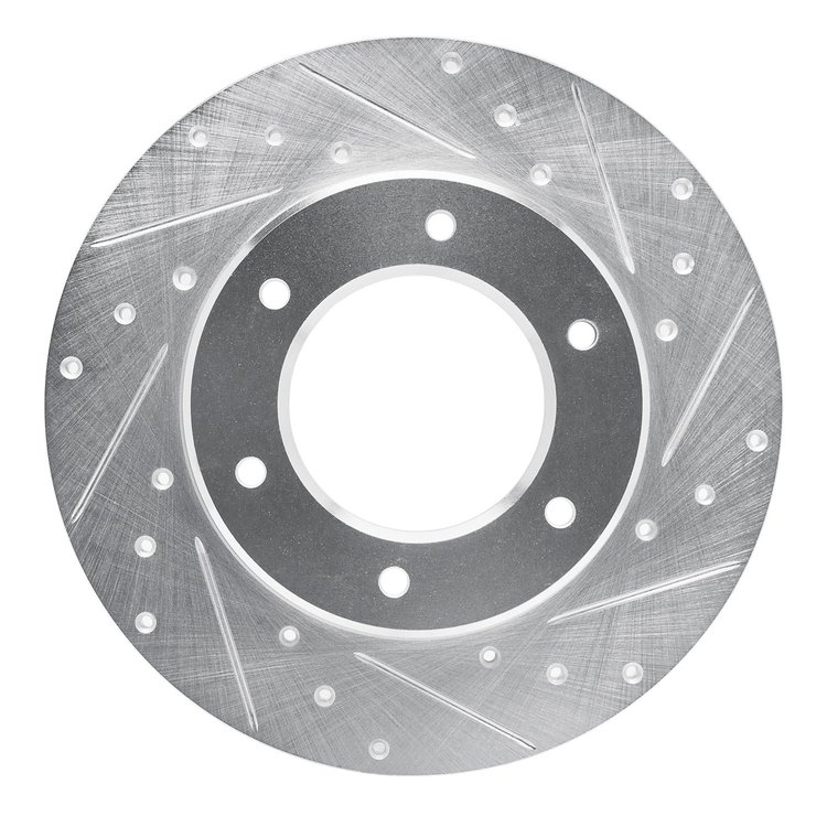 631-76093R Drilled/Slotted Brake Rotor [Silver], 1979-1980 Lexus/Toyota/Scion, Position: Front Right