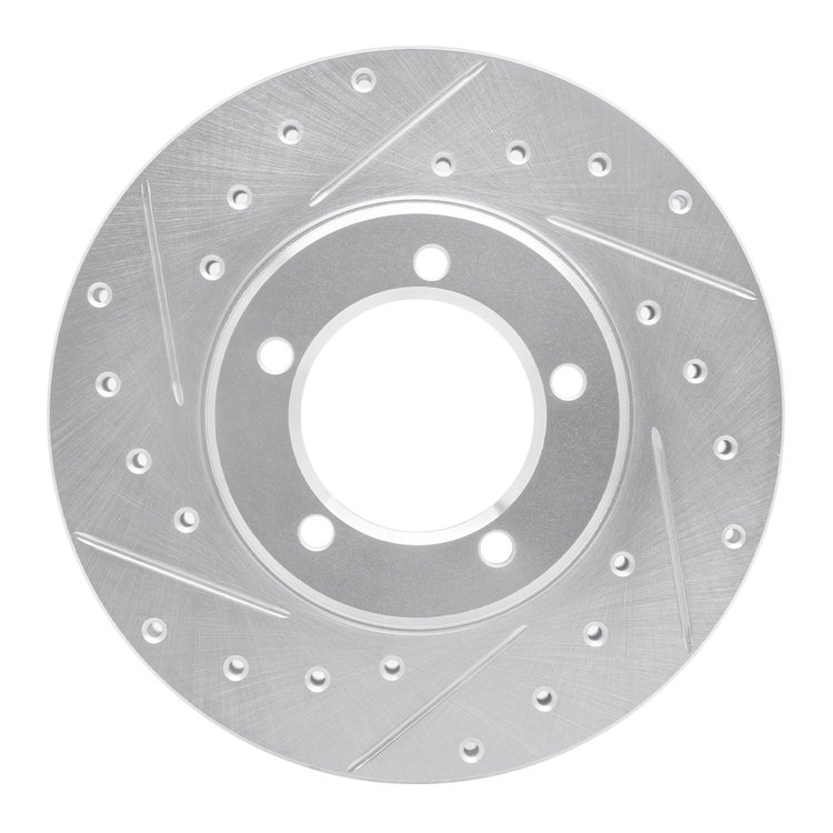 631-76094L Drilled/Slotted Brake Rotor [Silver], 1979-1983 Lexus/Toyota/Scion, Position: Front Left