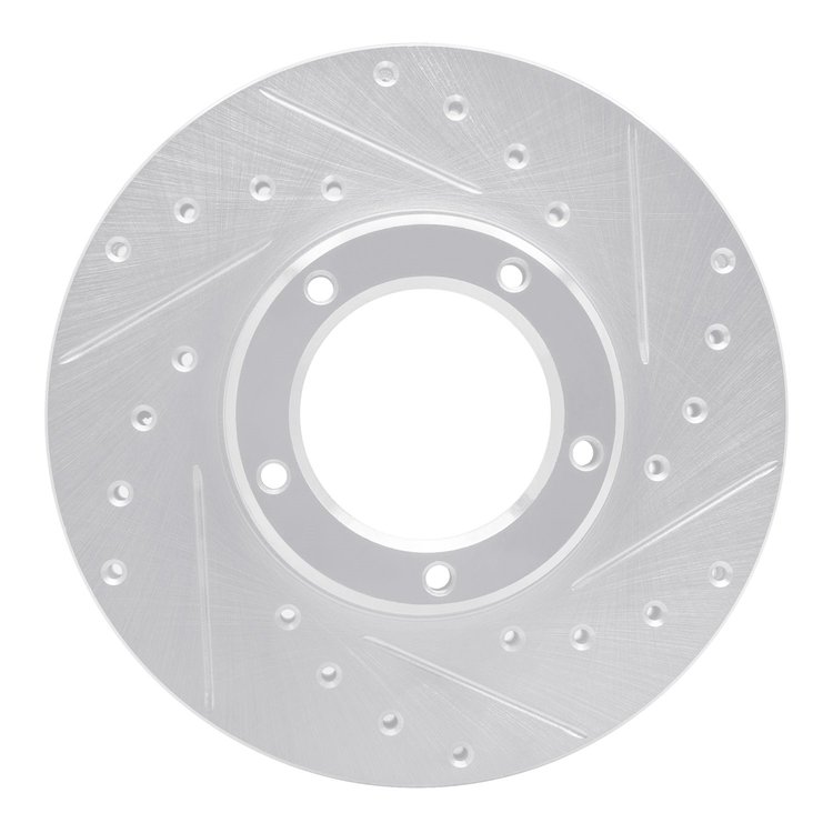 631-76098R Drilled/Slotted Brake Rotor [Silver], 1985-1992 Lexus/Toyota/Scion, Position: Front Right