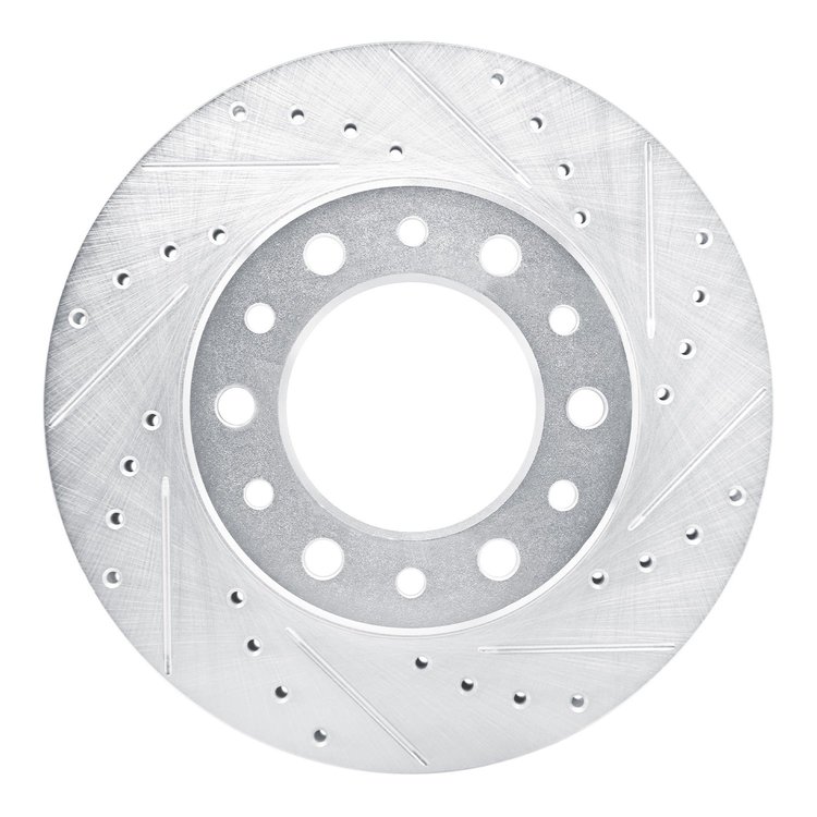 631-76099R Drilled/Slotted Brake Rotor [Silver], 1976-1980 Lexus/Toyota/Scion, Position: Front Right