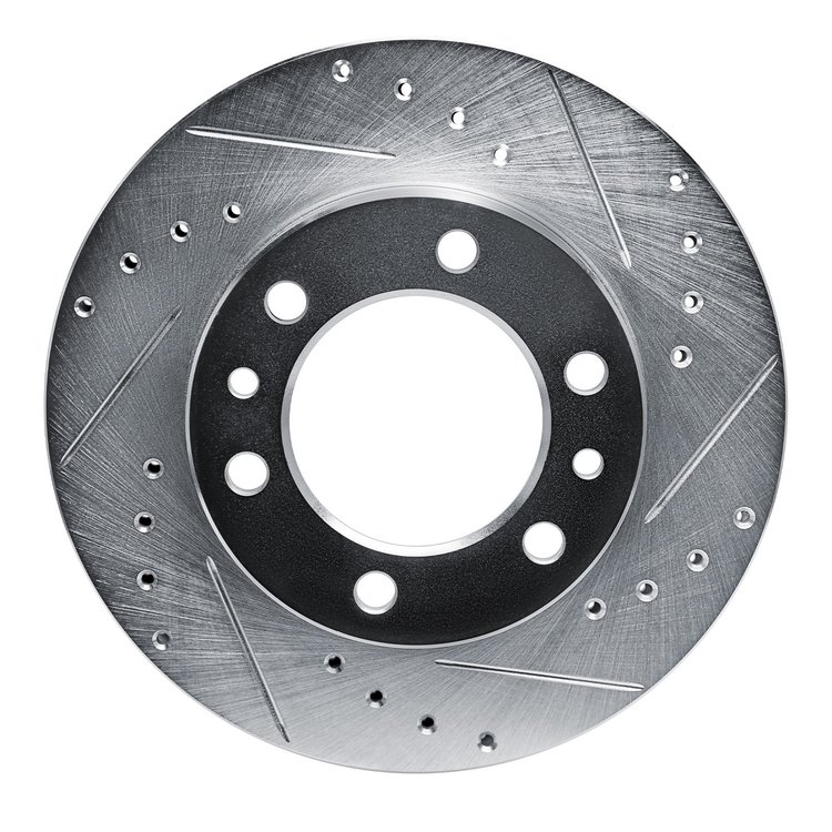 631-76100R Drilled/Slotted Brake Rotor [Silver], 1981-1989 Lexus/Toyota/Scion, Position: Front Right