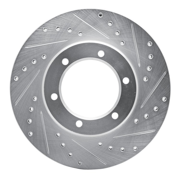 631-76102R Drilled/Slotted Brake Rotor [Silver], 1986-1995 Lexus/Toyota/Scion, Position: Front Right