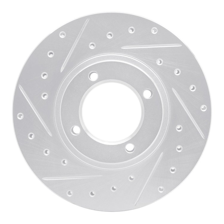 631-76103L Drilled/Slotted Brake Rotor [Silver], 1986-1989 Lexus/Toyota/Scion, Position: Front Left