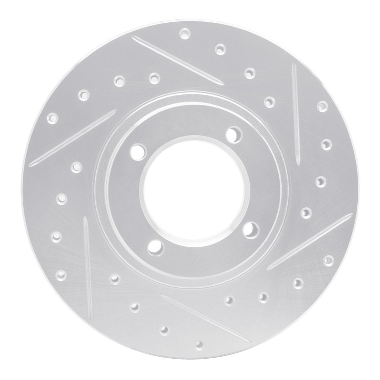 631-76103R Drilled/Slotted Brake Rotor [Silver], 1986-1989 Lexus/Toyota/Scion, Position: Front Right