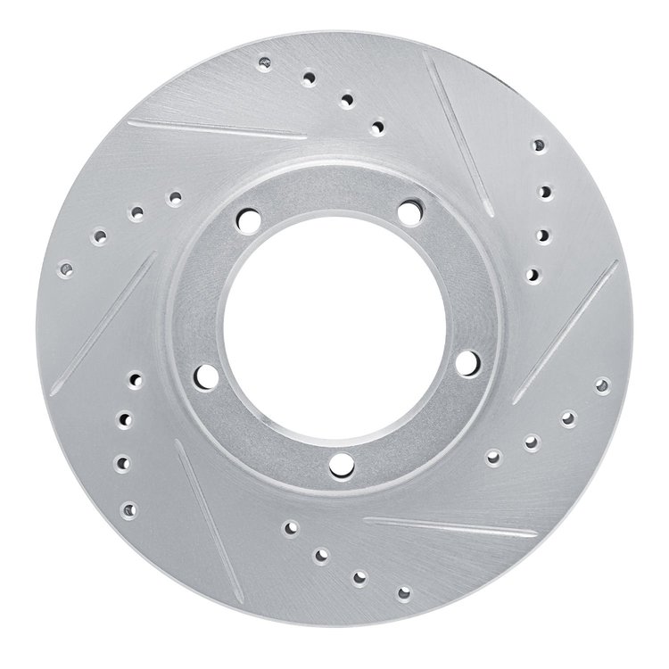 631-76104R Drilled/Slotted Brake Rotor [Silver], 1986-1989 Lexus/Toyota/Scion, Position: Front Right