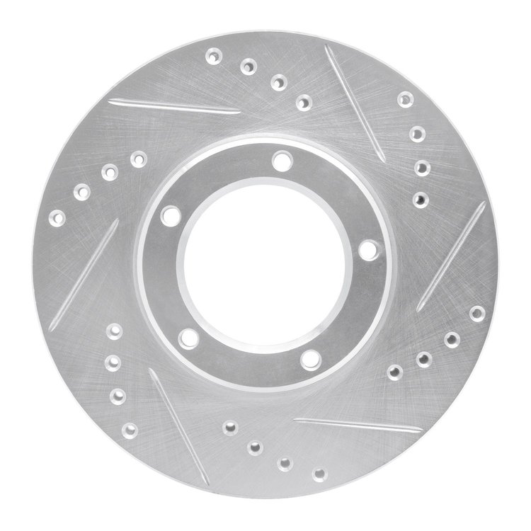 631-76106R Drilled/Slotted Brake Rotor [Silver], 1989-2008 Lexus/Toyota/Scion, Position: Front Right