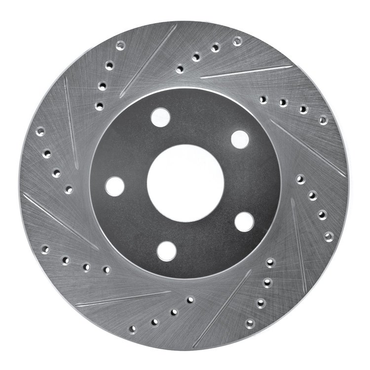 631-76109L Drilled/Slotted Brake Rotor [Silver], 1991-1997 Lexus/Toyota/Scion, Position: Front Left