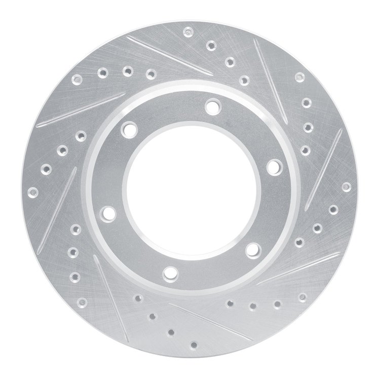 631-76110R Drilled/Slotted Brake Rotor [Silver], 1990-1992 Lexus/Toyota/Scion, Position: Front Right