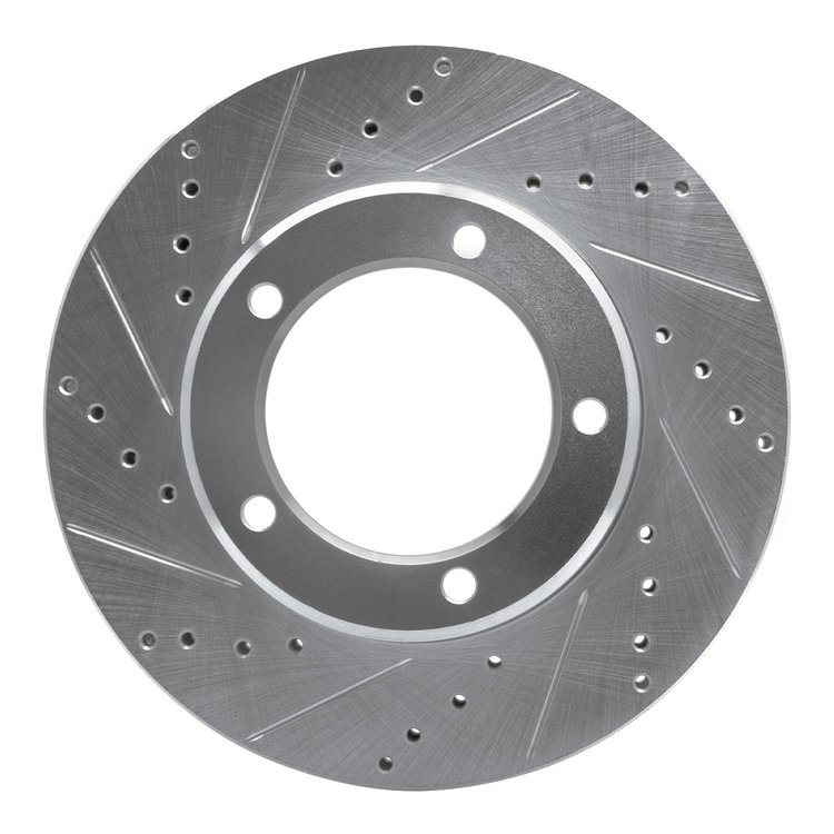 631-76112L Drilled/Slotted Brake Rotor [Silver], 1998-2007 Lexus/Toyota/Scion, Position: Front Left