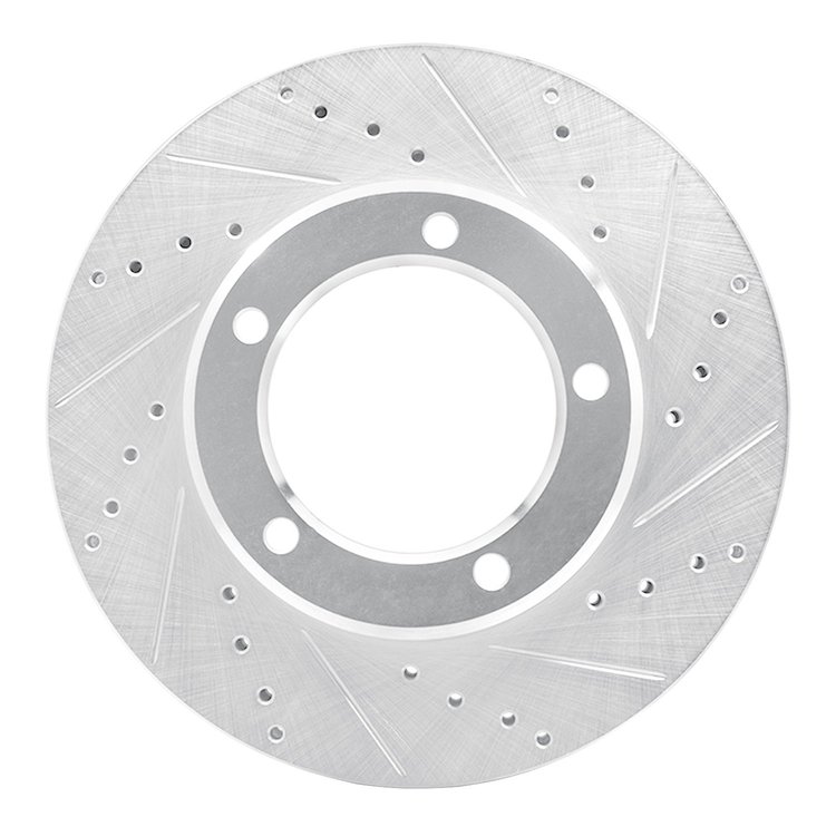 631-76112R Drilled/Slotted Brake Rotor [Silver], 1998-2007 Lexus/Toyota/Scion, Position: Front Right
