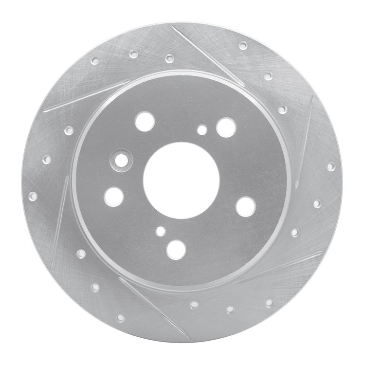 631-76114R Drilled/Slotted Brake Rotor [Silver], 1999-2003 Lexus/Toyota/Scion, Position: Rear Right