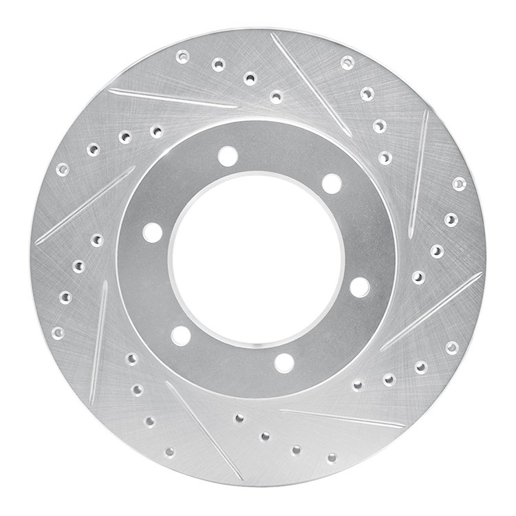 631-76115R Drilled/Slotted Brake Rotor [Silver], 1991-1998 Lexus/Toyota/Scion, Position: Front Right