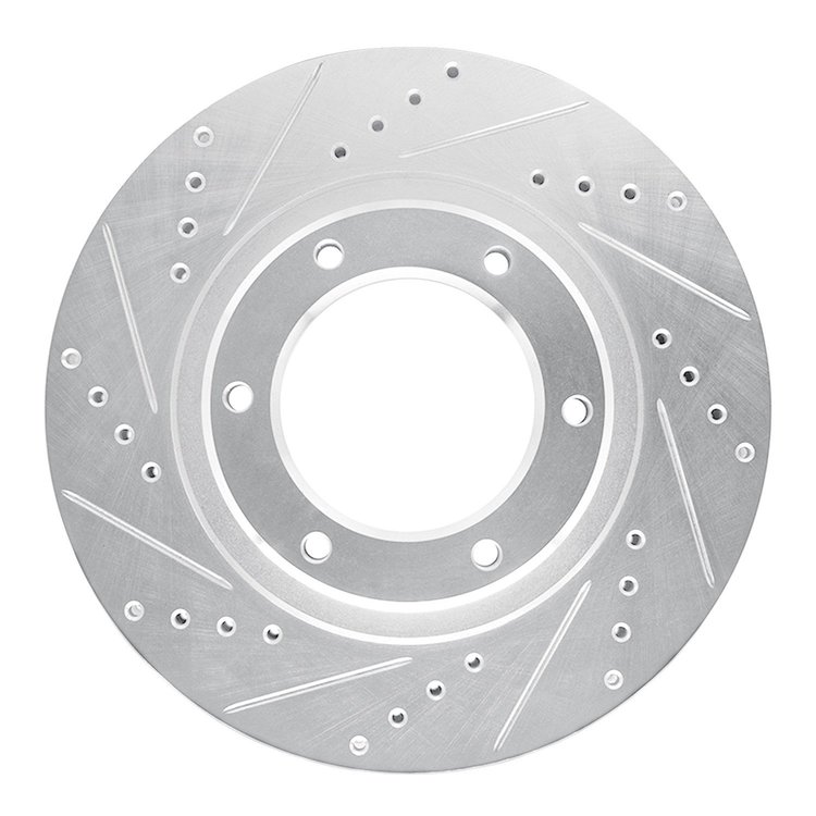 631-76116L Drilled/Slotted Brake Rotor [Silver], 1993-1997 Lexus/Toyota/Scion, Position: Front Left
