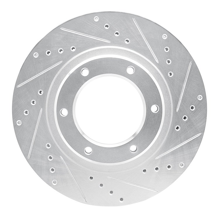 631-76116R Drilled/Slotted Brake Rotor [Silver], 1993-1997 Lexus/Toyota/Scion, Position: Front Right
