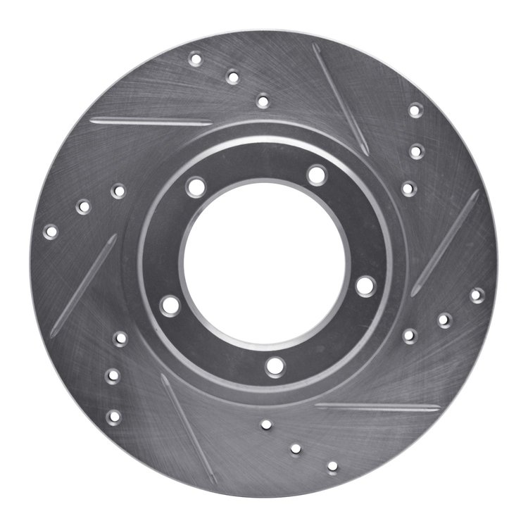 631-76120R Drilled/Slotted Brake Rotor [Silver], 1995-2004 Lexus/Toyota/Scion, Position: Front Right