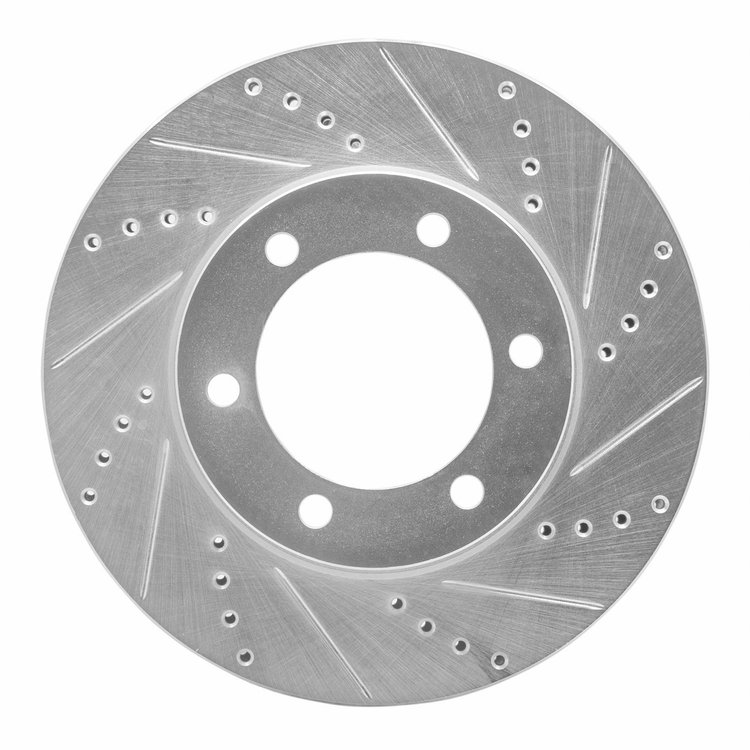631-76124R Drilled/Slotted Brake Rotor [Silver], 2000-2007 Lexus/Toyota/Scion, Position: Front Right