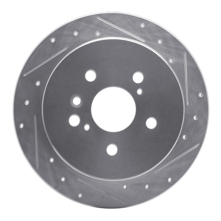 631-76131R Drilled/Slotted Brake Rotor [Silver], 2004-2010 Lexus/Toyota/Scion, Position: Rear Right