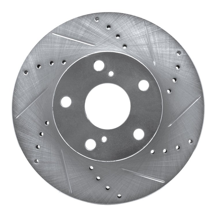 631-76133R Drilled/Slotted Brake Rotor [Silver], 2005-2015 Lexus/Toyota/Scion, Position: Front Right