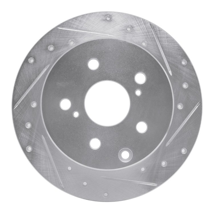 631-76134R Drilled/Slotted Brake Rotor [Silver], 2006-2018 Lexus/Toyota/Scion, Position: Rear Right