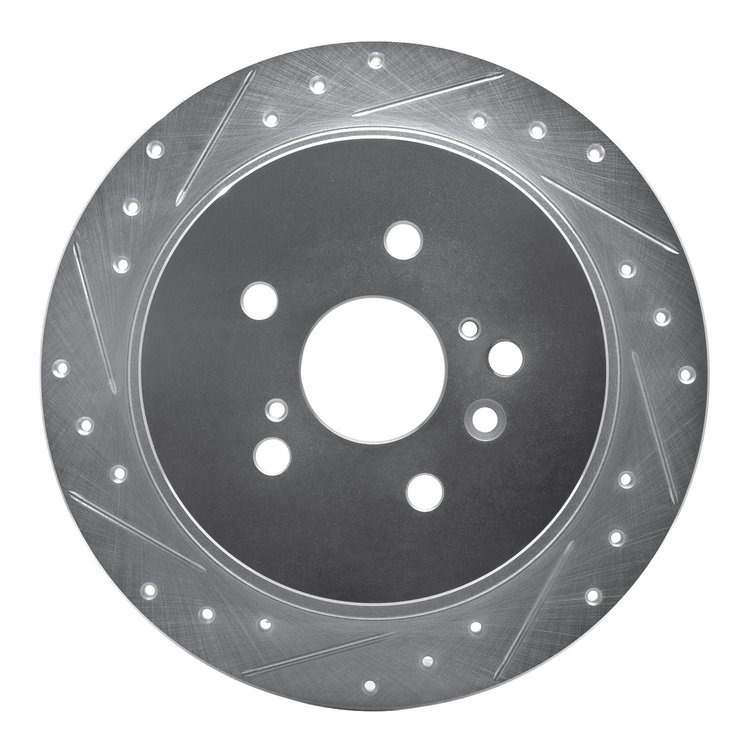 631-76139L Drilled/Slotted Brake Rotor [Silver], 2008-2013 Lexus/Toyota/Scion, Position: Rear Left