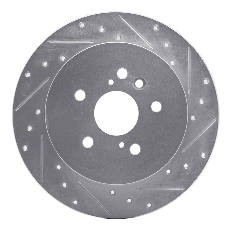 631-76139R Drilled/Slotted Brake Rotor [Silver], 2008-2013 Lexus/Toyota/Scion, Position: Rear Right