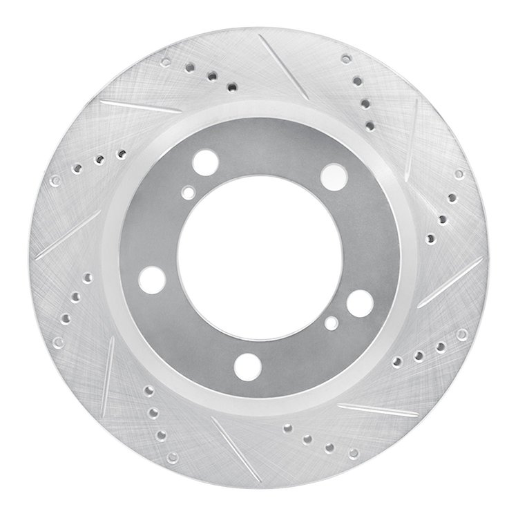 631-76140R Drilled/Slotted Brake Rotor [Silver], 2008-2021 Lexus/Toyota/Scion, Position: Front Right