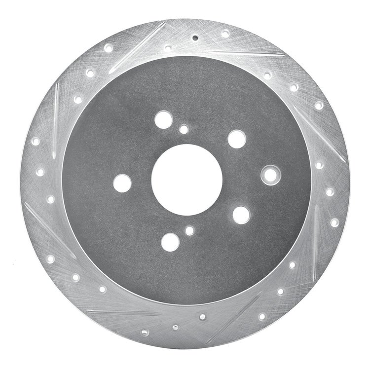 631-76141L Drilled/Slotted Brake Rotor [Silver], 2010-2020 Lexus/Toyota/Scion, Position: Rear Left