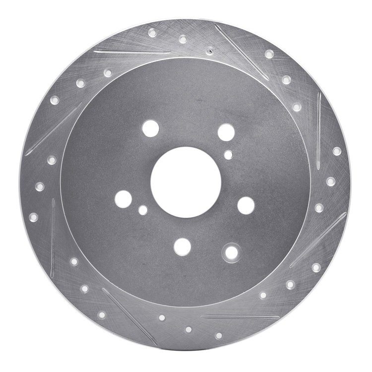 631-76141R Drilled/Slotted Brake Rotor [Silver], 2010-2020 Lexus/Toyota/Scion, Position: Rear Right