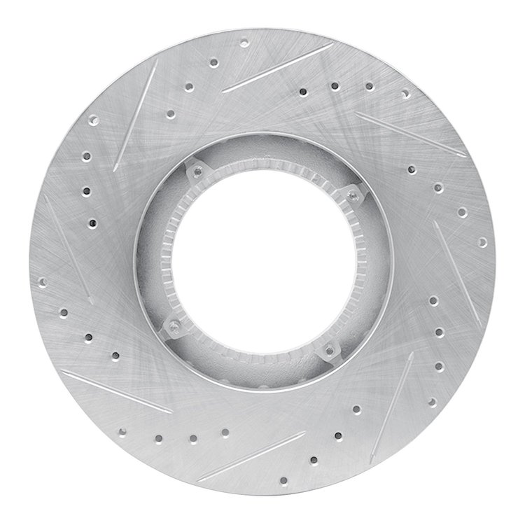 631-76148R Drilled/Slotted Brake Rotor [Silver], 2013-2020 Hino, Position: Rr Right