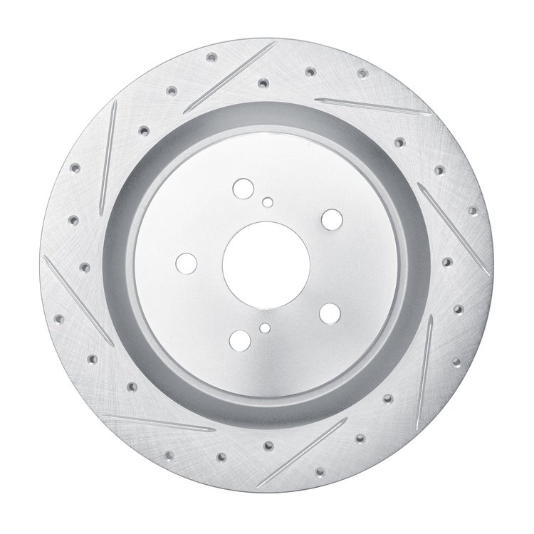 631-76159L Drilled/Slotted Brake Rotor [Silver], Fits Select Lexus/Toyota/Scion, Position: Rear Left