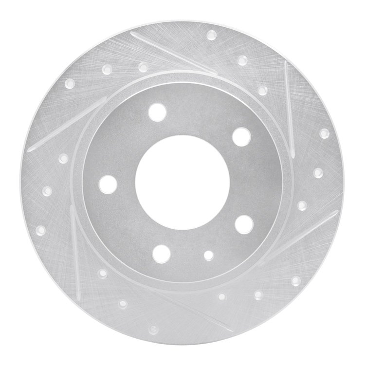 631-80029R Drilled/Slotted Brake Rotor [Silver], 1993-2003 Ford/Lincoln/Mercury/Mazda, Position: Rear Right