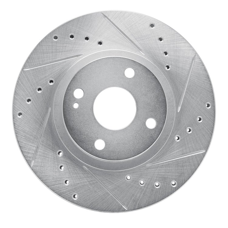 631-80036R Drilled/Slotted Brake Rotor [Silver], 2001-2005 Ford/Lincoln/Mercury/Mazda, Position: Front Right