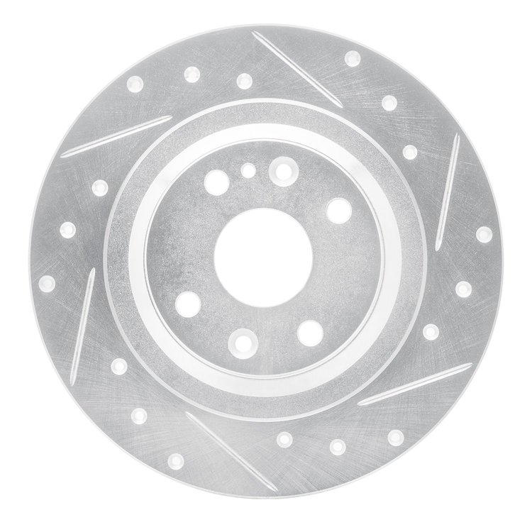 631-80037R Drilled/Slotted Brake Rotor [Silver], 2001-2005 Ford/Lincoln/Mercury/Mazda, Position: Rear Right
