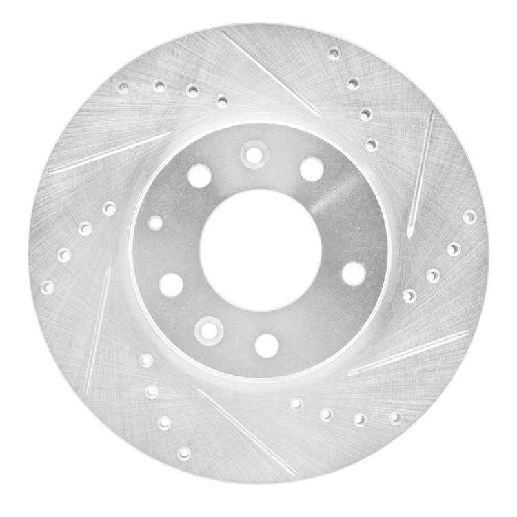 631-80038R Drilled/Slotted Brake Rotor [Silver], 2003-2005 Ford/Lincoln/Mercury/Mazda, Position: Front Right