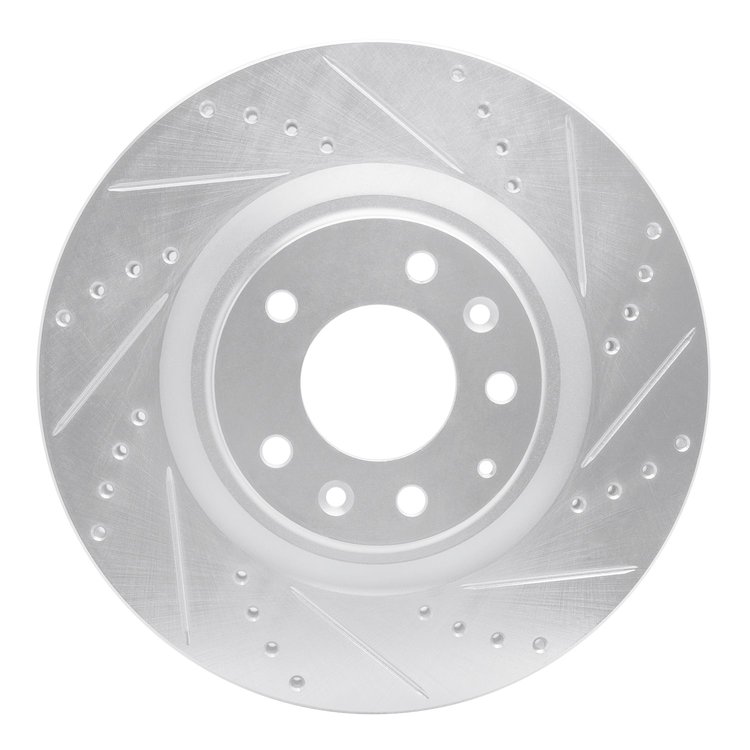 631-80043R Drilled/Slotted Brake Rotor [Silver], 2004-2011 Ford/Lincoln/Mercury/Mazda, Position: Front Right